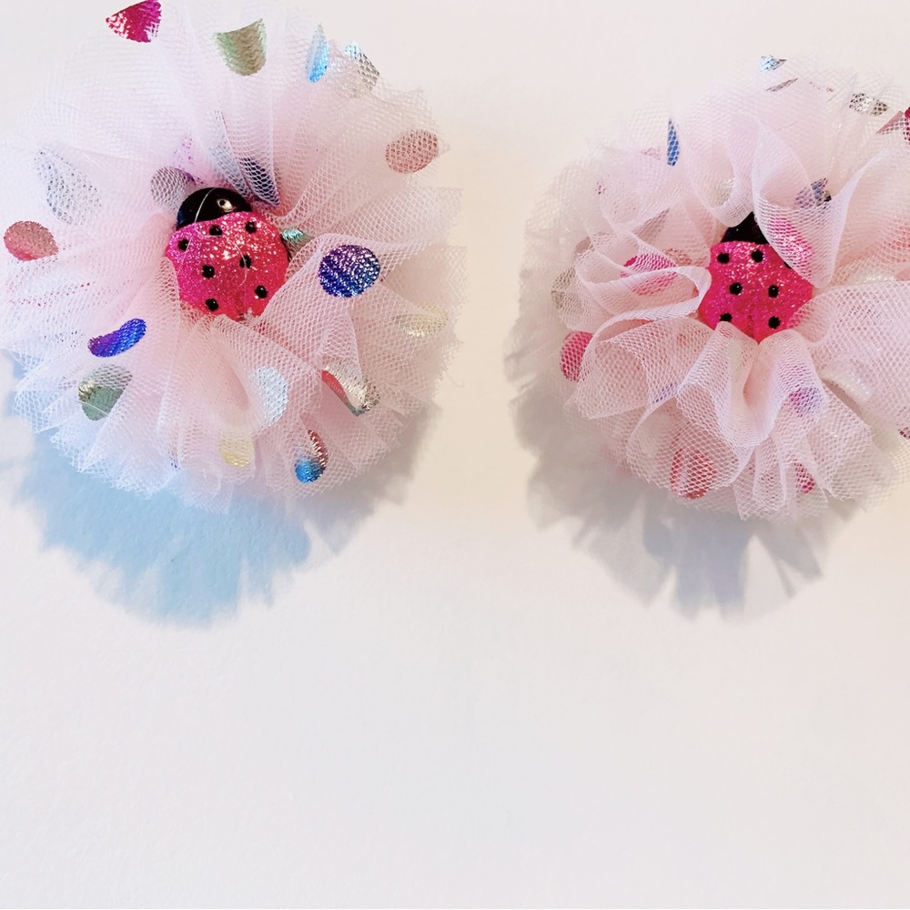 Lady bug  hair bows